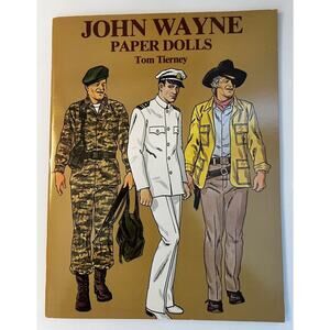 John Wayne Paper Dolls Tom Tierney 1984 Vintage UNCUT Collectible Book